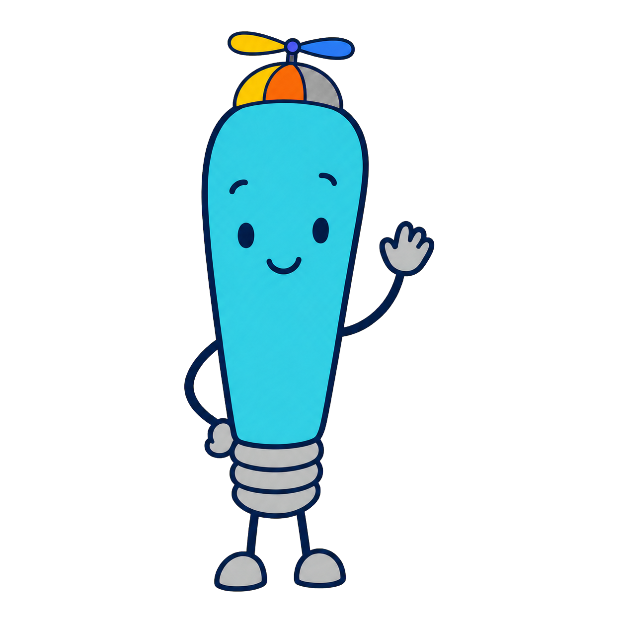 Aqua Bright Bytes learning character